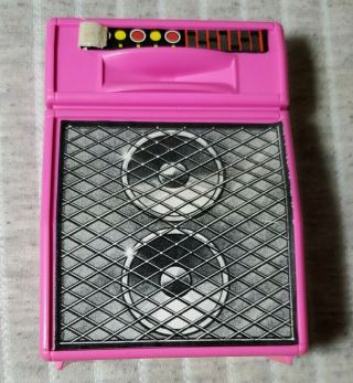 1986 Barbie Rockers Doll Pink Music Stereo Speaker Amplifier 1980 