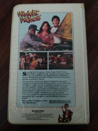 RARE OOP Midnight Madness Clamshell VHS 1980 Buena Vista Home Video 2