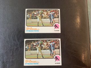 Two — 1973 Topps Willie Stargell Pittsburgh Pirates 370 Baseball Cards
