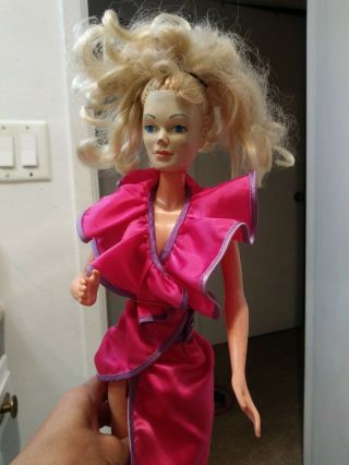 Vintage 1978 Mego Corp 18 " Inch Tall Doll,  Blonde Hair Blue Eyes Disco Dress