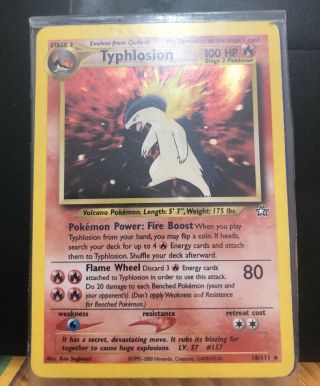 Typhlosion Holo Rare Pokemon Neo Genesis Unlimited 18/111