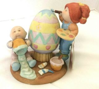 1985 Vintage Cabbage Patch Kids " Easter Artists " Porcelain Figurine