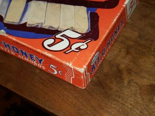 1940 - 50s Vintage BIT O HONEY Candy Bar Store Display Box SCHUTTER ' S Rare 5 cents 2