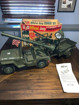 Vintage 1965 Hasbro G.  I.  Joe Official Jeep Combat Set W/ Box