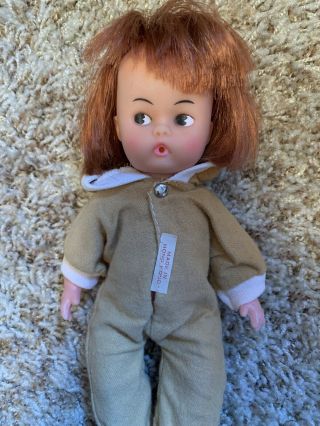 Vintage 8” Drink And Wet Baby Toddler Doll Made In Hong Kong