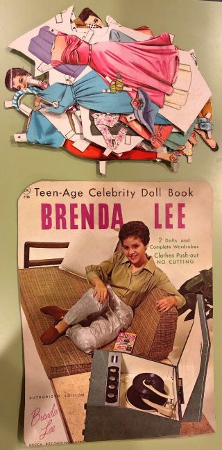 Vintage Brenda Lee Celebrity Paper Dolls & Clothes 1961 2785 Lowe Played With