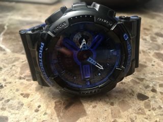Casio G - Shock Ga - 100cf Blue Black Analog - Digital Men Watch Rare