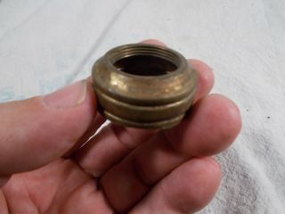 Antique Victorian Brass No 1 Burner Size Double Ring Oil Lamp Collar
