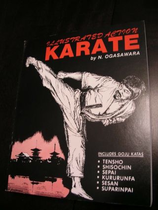 N.  Ogasawara Illustrated Action Karate Book/signed/with Drawing/very Rare
