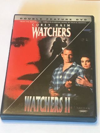 Watchers / Watchers Ii Dvd Double Feature Corey Haim Rare Oop - Pre - Owned Vg