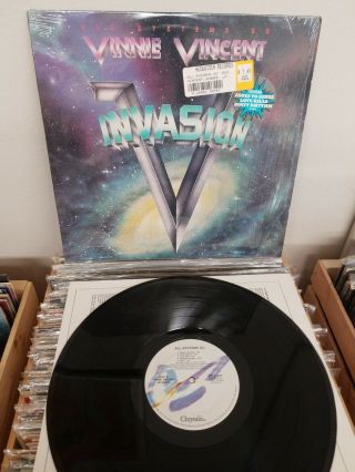 Vinnie Vincent Invasion Hype Shrink Lp Record Vinyl Metal Nm Rare Inner