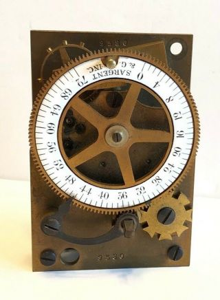 Sargent & G.  Co Vintage Very Rare Mechanical Timer Clock 9580