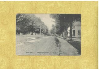 Ct East Hampton 1909 Antique Postcard Homes On Wells Ave Conn To Kearny Nj