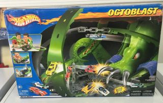 Euc Vintage Hot Wheels Octoblast Race Track Set 2002 Mattel Rare