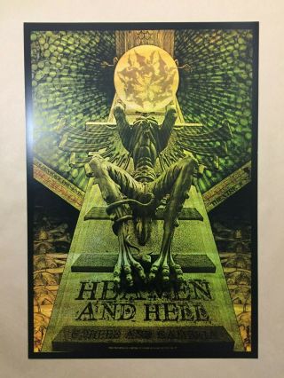 Heaven & Hell Concert Poster 2009 Rare 20x29 Ron Donovan Coheed Sabbath Dio