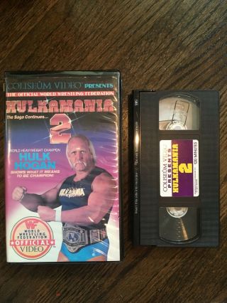 WWF Hulkamania 2 Coliseum Video VHS WWE Hulk Hogan Very Rare Kamala Savage Bundy 2