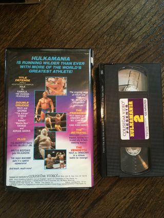 WWF Hulkamania 2 Coliseum Video VHS WWE Hulk Hogan Very Rare Kamala Savage Bundy 3