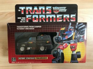 1984 Transformers G1 Vintage Trailbreaker - 100 Complete Boxed,  No Flap Crease