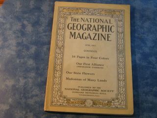 Antique National Geographic June 1917 Our State Flowers Madonnas Of Many Lands