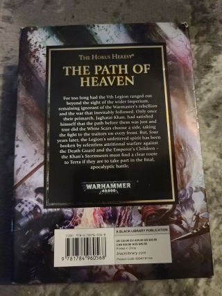 Horus Heresy Warhammer 40K Black Library The Path Of Heaven Hardcover Rare 2
