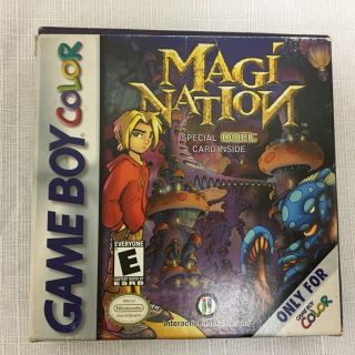 Magi - Nation (game Boy Color,  Gbc 2001) With Card Pre - Owned.