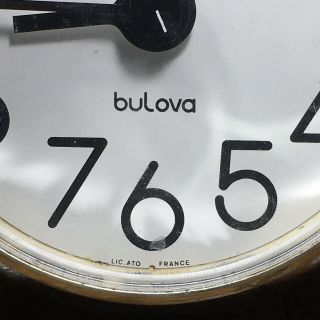 Rare Vintage 60 ' s Bulova Mid Century Art Deco Modern Chrome Ball Clock FRANCE 3