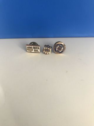 Very Rare Mfa Oil Hat Pins,  Gas And Oil,  Loy Of 3,