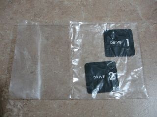 Rare Vintage Apple Ii 5 1/4 " Floppy Disk ][ Label Plate Badges Drive 1 & 2 Nos