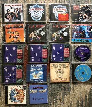 Rare Set Of 19 La Guns Cd Promo Limited Edition Guns N Roses Heavy Metal Glam
