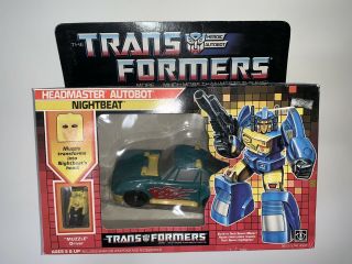 Nightbeat 1987 Transformers Vintage Figure Headmaster Autobot Muzzle Driver