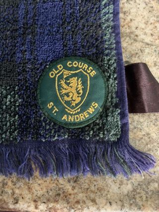 Vintage St.  Andrews " The Old Course " Golf Towel.