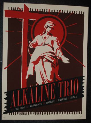 Alkaline Trio Atlanta 2009 Concert Poster /70 Saves The Day Art Print Rare