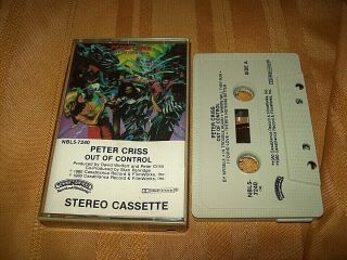 Kiss Peter Criss Out Of Control Cassette Tape Rare Solo Lp Alive Ii 1980 Ex Cond