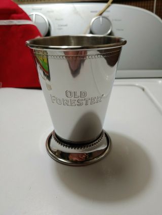 Rare Old Forester Bourbon Whiskey Promotional Advertising Julep Cup Chrome