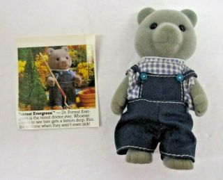 Sylvanian Families / Calico Critters Vintage " Forest Evergreen " - Gray Bear