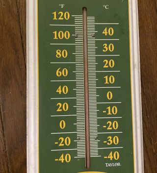 Rare Vintage John Deere thermometer - Farm Tractor Metal Sign 3