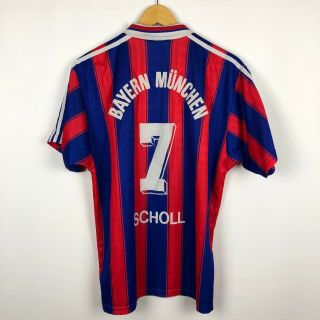 Rare Bayern Munich 1995 1996 Home Football Shirt Soccer Jersey Adidas 7 Scholl