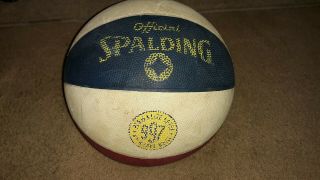 Rare Spalding Aba 997 Indoor/outdoor Basketball,  Red,  White,  & Blue Inflated