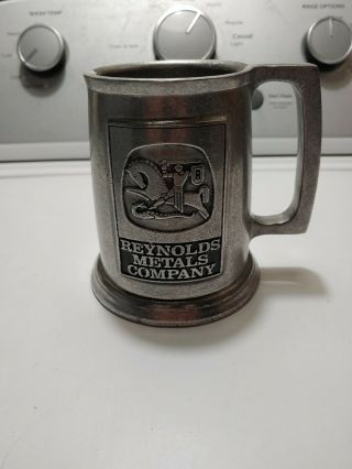 Rare Vintage Reynolds Metals Aluminum Advertising Carson Pewter Beer Stein Mug