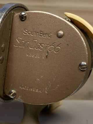 Vintage South Bend Spin Cast 66 Model A Spincasting Reel 2