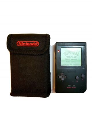 Nintendo Game Boy Pocket (black) & Authentic 1 Owner W/ Case Rare