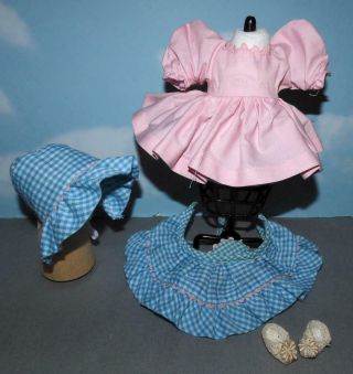 Adorable Doll Dress Outfit For 7 1/2 " - 8 " Dolls,  Ginny,  Ma,  Ginger,  Muffie,  Etc.