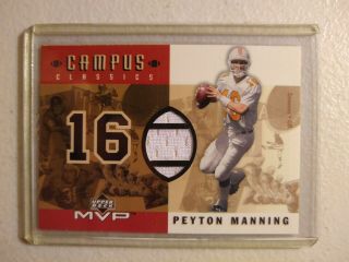 Peyton Manning 2001 Upper Deck Campus Classics Mvp Rare Jersey