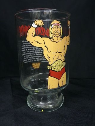 Vintage Wwf Hulk Hogan Collector Glass Rare Hulkamania Wwe