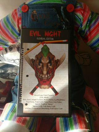 Evil Night Vhs - 1995 Sov Horror - Rare Cemetary Cinema - Clamshell - Lisa Cook