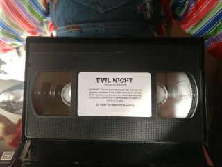 Evil Night VHS - 1995 SOV Horror - RARE Cemetary Cinema - Clamshell - Lisa Cook 3