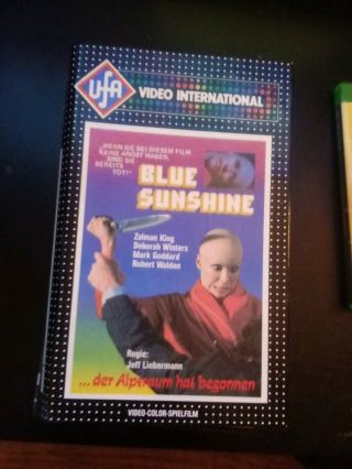 Blue Sunshine Rare Horror Vhs Vestron Jeff Leiberman Big Box German Hardbox