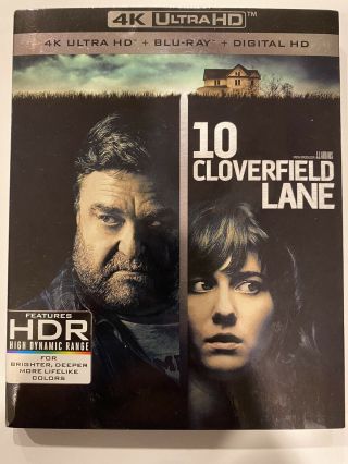 10 Cloverfield Lane (4k Ultra Hd,  Blu - Ray) No Digital - W/ Rare Slipcover