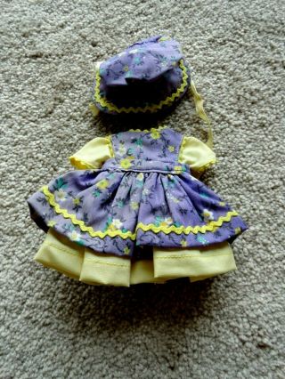 Vintage Alexander - Kins Size Purple & Yellow Dress & Hat