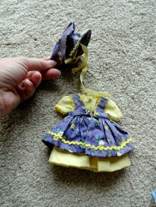 Vintage Alexander - kins size Purple & Yellow Dress & Hat 3